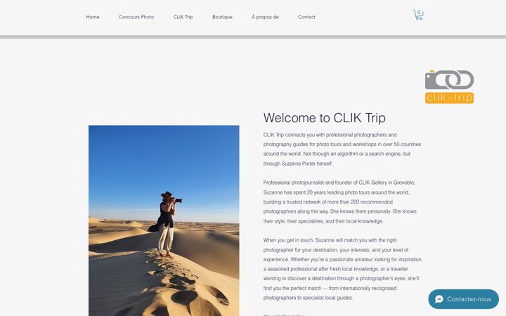 Screenshot of clik-trip.com