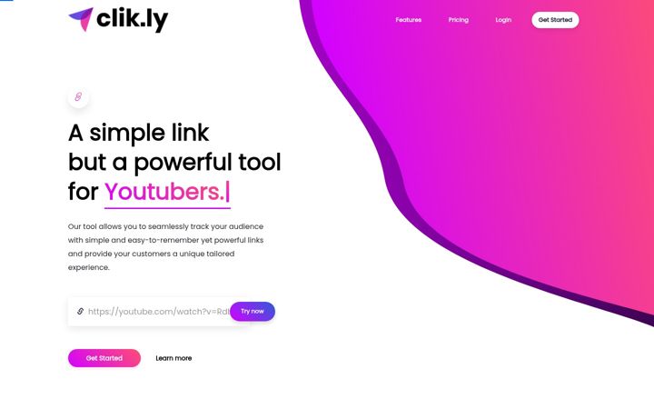 Screenshot of clik.ly