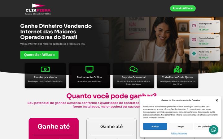 Screenshot van clikfibra.com.br