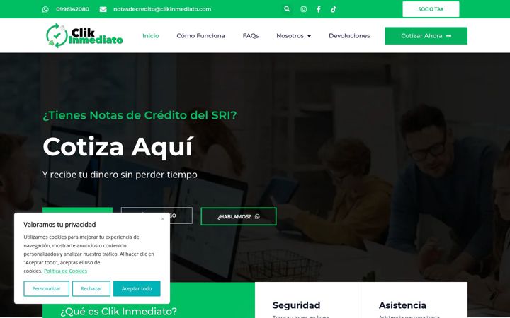 Screenshot of clikinmediato.com