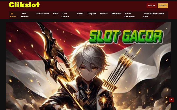 Screenshot of clikslot.com