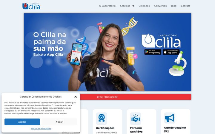 Screenshot van clila.com.br