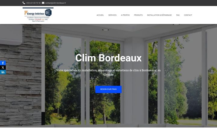 Snímek obrazovky clim-bordeaux.fr