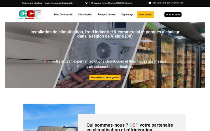 Screenshot of clim-chauffage-froid.fr