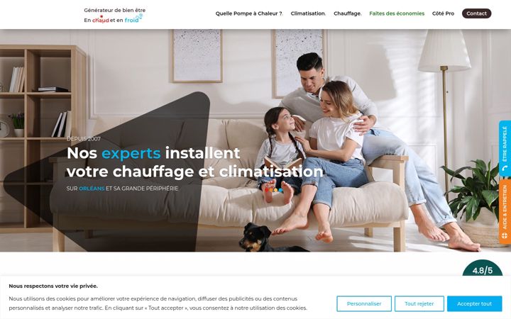Snímek obrazovky clim-concept.fr