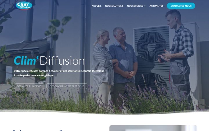 Snímek obrazovky clim-diffusion.fr