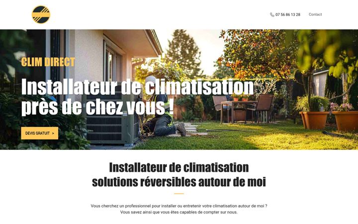 Snímek obrazovky clim-direct.fr