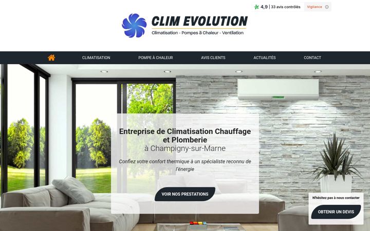 Screenshot of clim-evolution.com