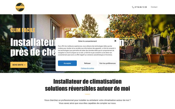 Zrzut ekranu clim-facile.fr