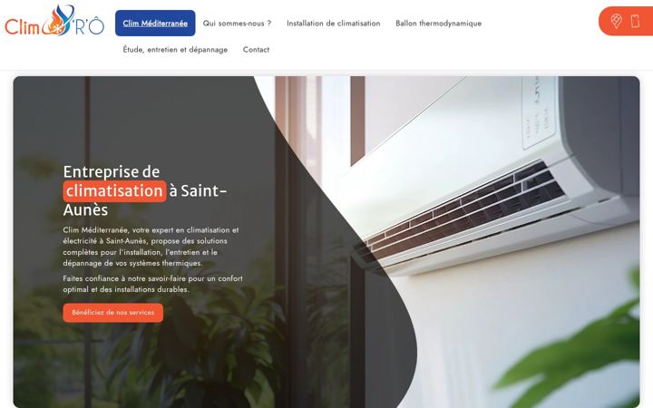 Screenshot of clim-mediterranee.fr