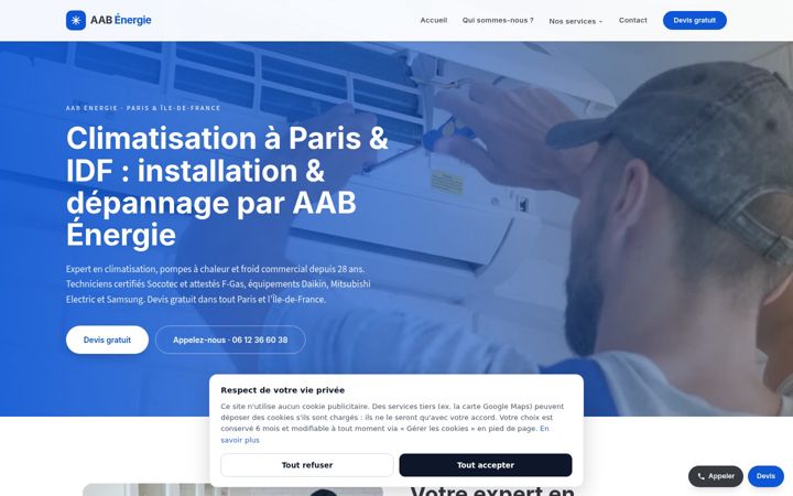 Screenshot of clim-paris-idf.fr