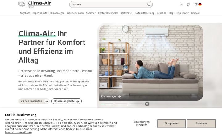 Screenshot of clima-air.com