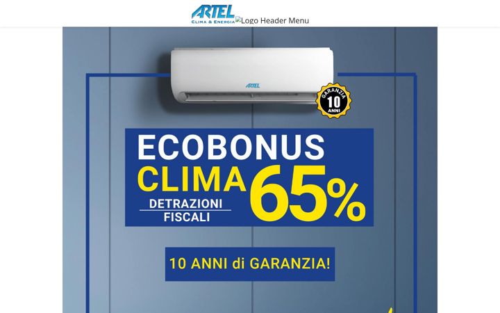 Screenshot of clima-artel.it