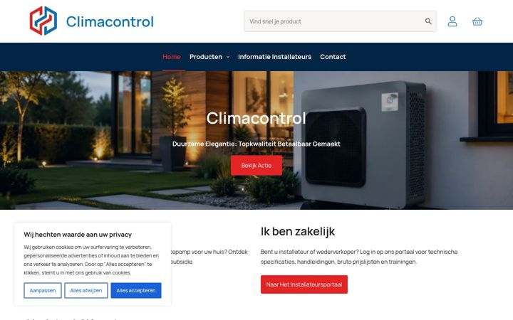 Snímek obrazovky clima-control.nl