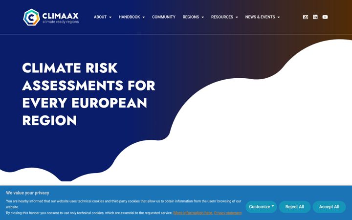 Ekraanipilt saidist climaax.eu