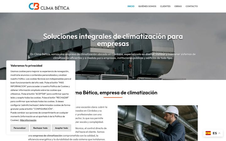 Screenshot of climabeticainstalaciones.com