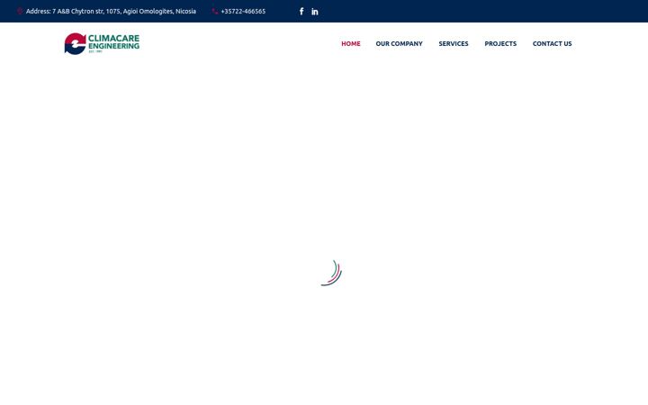 Screenshot of climacare-engineering.com