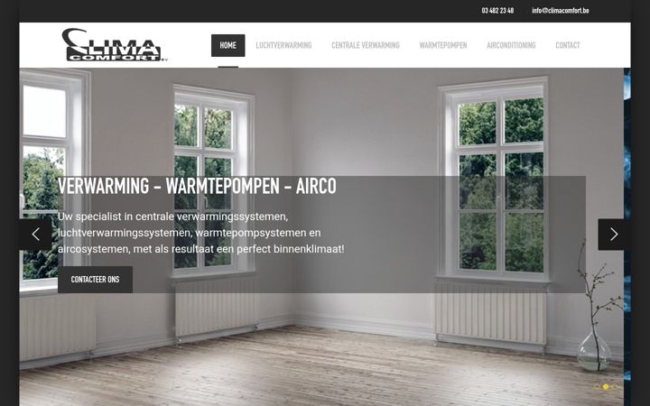 Screenshot of climacomfort.be