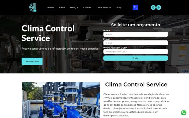 Screenshot of climacontrolservice.com.br