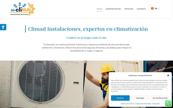 Screenshot of climadinstalaciones.es