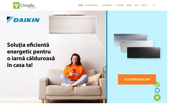 Snimka zaslona za climafix.ro