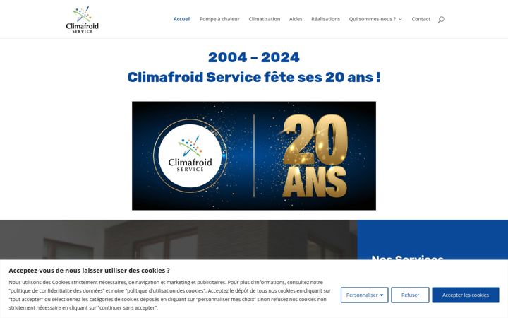 Zrzut ekranu climafroid-service.fr
