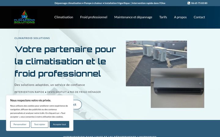 Zrzut ekranu climafroid-solutions.fr