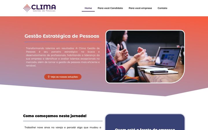 Screenshot of climagestao.com.br
