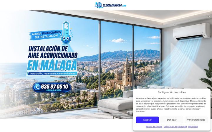 Screenshot of climalcantara.com