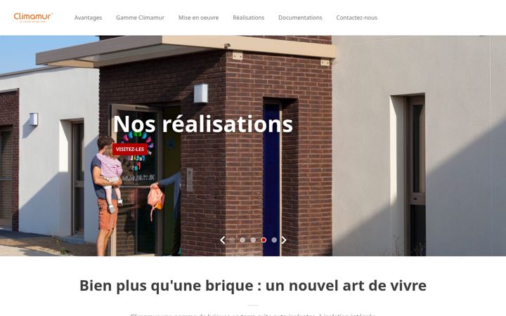 Screenshot of climamur.fr