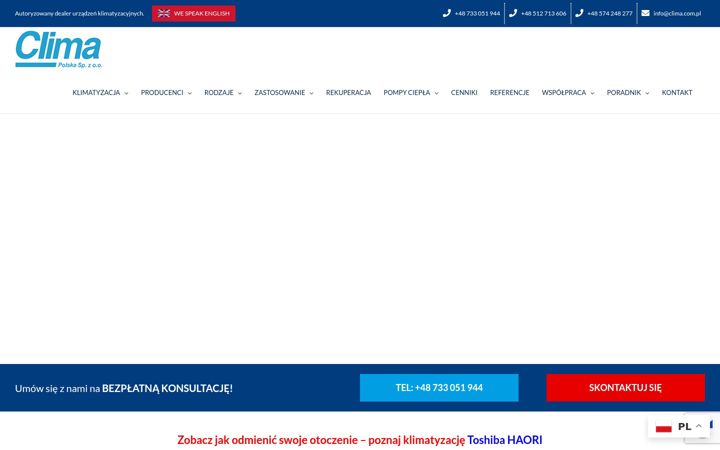 Screenshot of climapolska.com.pl