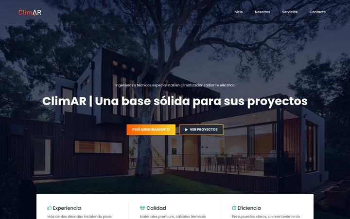Screenshot of climar.com.ar