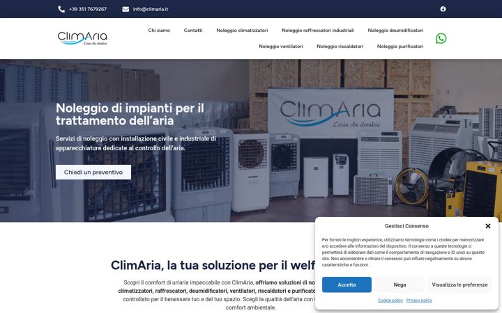 Skærmbillede af climaria.it