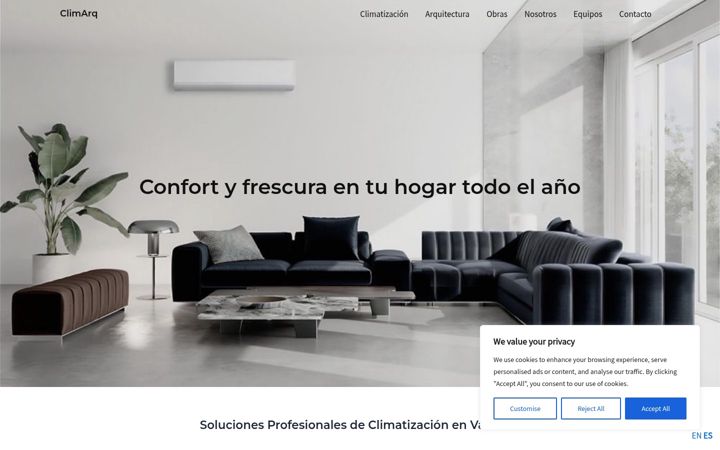 Screenshot of climarq.com