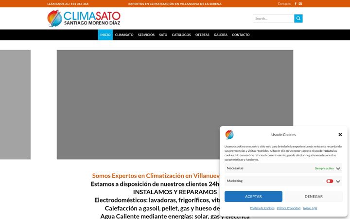 Screenshot of climasato.com