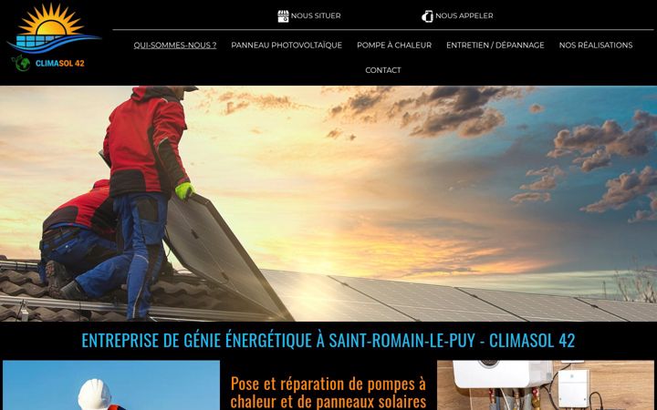 Screenshot of climasol42.com