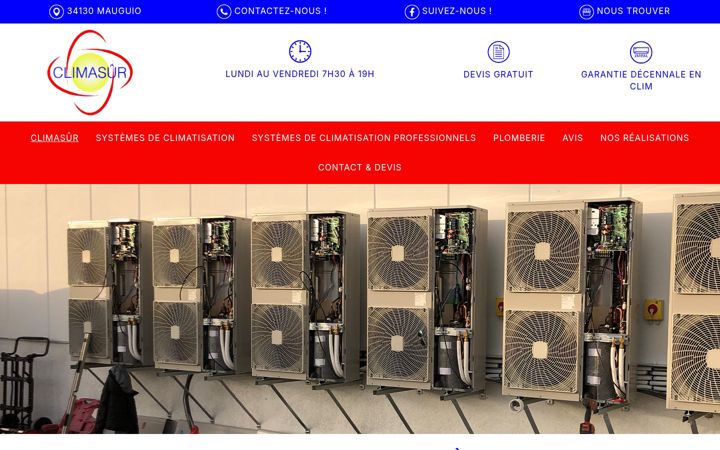 Screenshot of climasur.fr