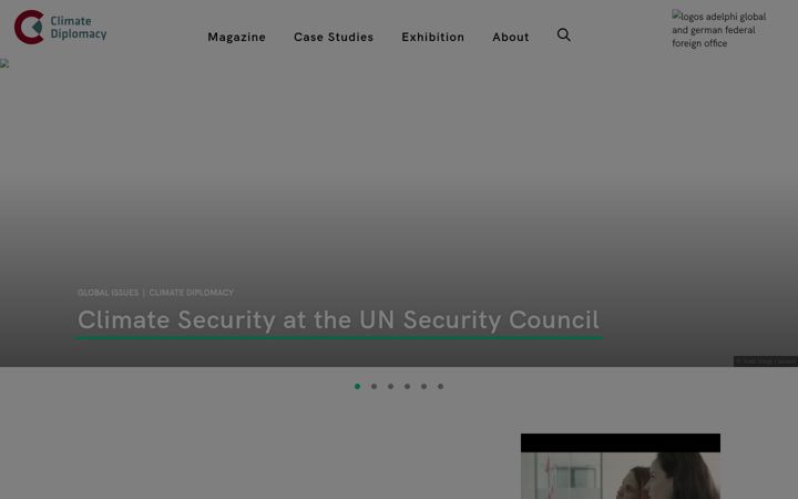 Screenshot of climate-diplomacy.org