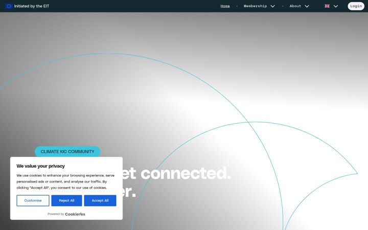Screenshot stránky climate-hive.org