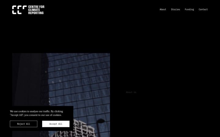 Screenshot stránky climate-reporting.org