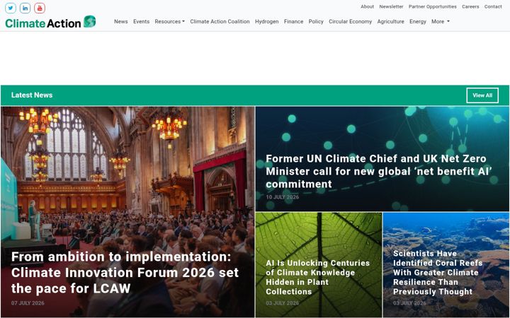 Screenshot of climateaction.org