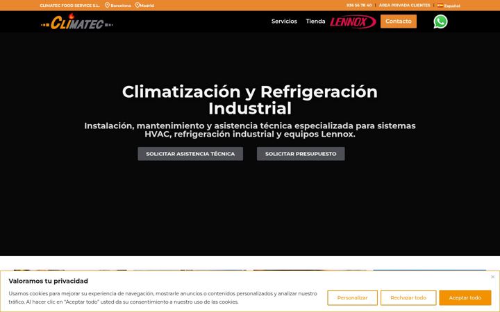 Screenshot of climatecfs.es