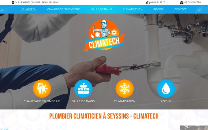 Screenshot of climatech38.fr