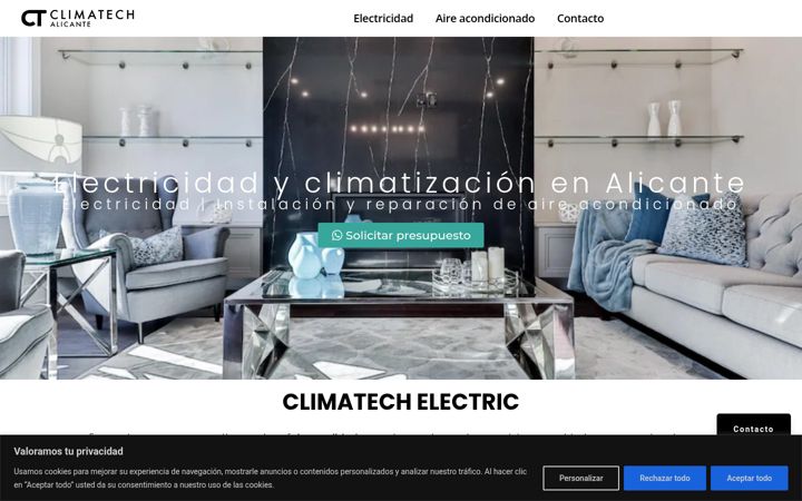Screenshot of climatechalicante.com