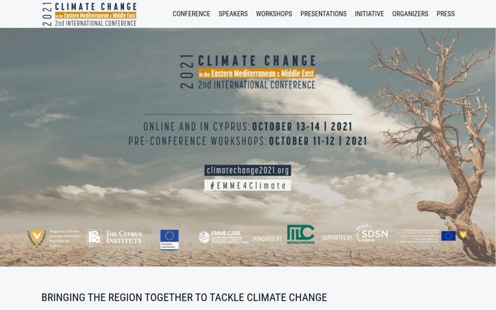 Screenshot stránky climatechange2021.org