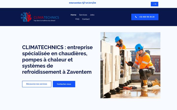 Screenshot of climatechnics.be