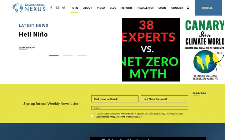 Screenshot of climatediscussionnexus.com