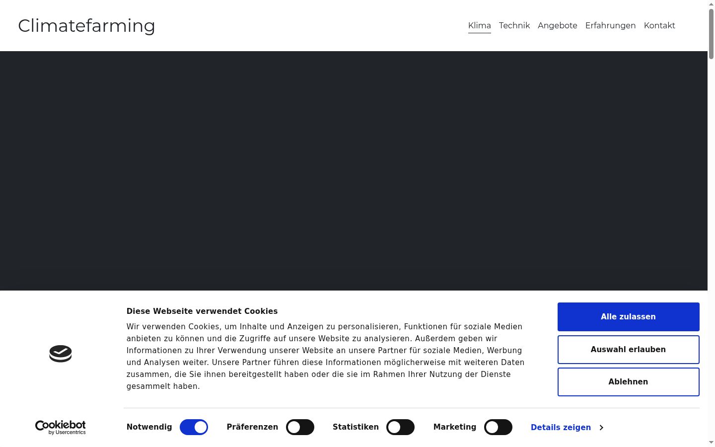 Screenshot tal-banner tal-kunsens muri qabel kwalunkwe interazzjoni