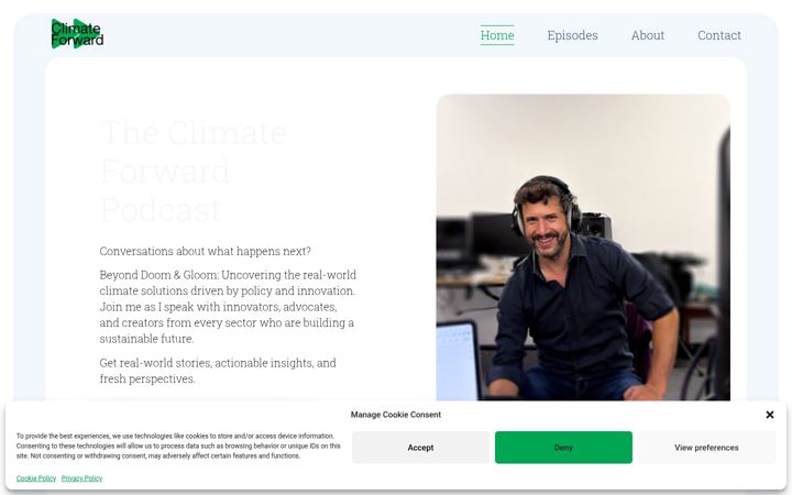 Captura de pantalla de climateforward.eu