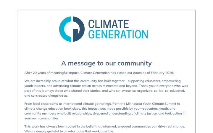 Screenshot stránky climategen.org